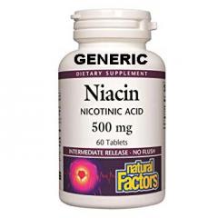 Generic Niacin (tm) Nicotinic Acid 500mg